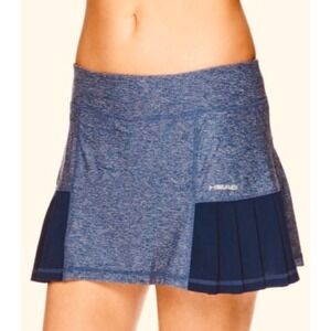 HEAD Women's Tennis Skirt Skort Pleated Athletic Heather Blue Medium